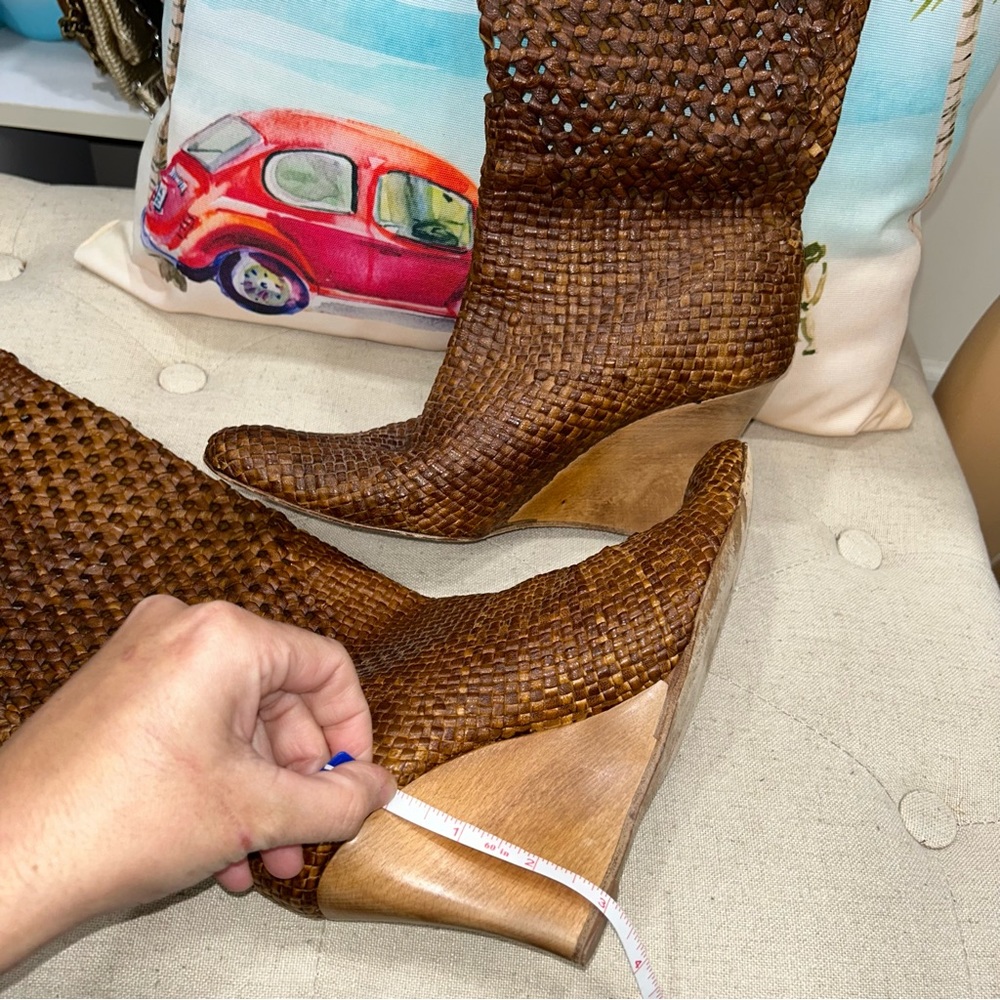 Kenneth Cole Woven Wedge Boots - Picture 7 of 10